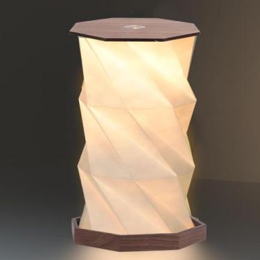 Imagem de Abajur de Mesa de Cabeceira para Quarto, Abajur de Toque Regulável, Lanterna de Papel Dobrável, Abajur LED Operado por Bateria Recarregável, Luz Noturna Portátil para Quarto de