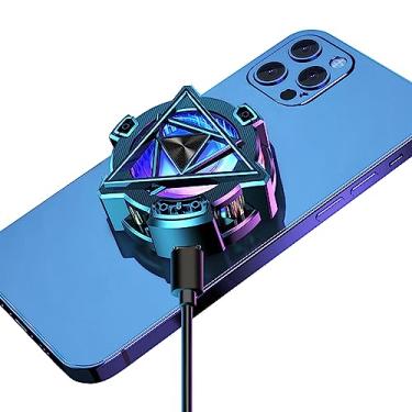 Imagem de CHONCHOW Cooler magnético para celular, compatível com iPhone 12/13/14, luzes RGB, ventilador de jogos para Android e iPhone, iPad/celular USB (Preto)