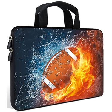 Imagem de AMARY Capa para laptop 11,6 12 polegadas capa para laptop neoprene bolsa de transporte Chromebook capa Ultrabook capa para tablet compatível com Apple MacBook Air HP DELL Lenovo Asus Samsung (futebol)