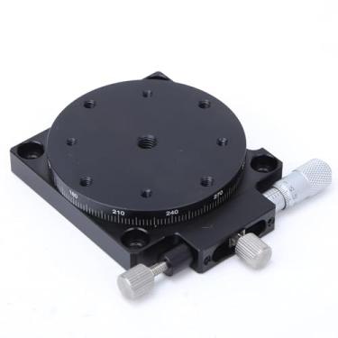 Imagem de Mesa de Ajuste de Estágio Linear da Plataforma de Deslocamento da Estação de Corte Manual RS60-L, Liga de Alumínio, Ajuste de Precisão para Máquinas de Produção, Equipamento de