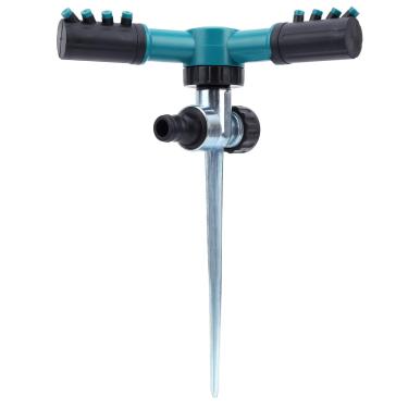 Imagem de Aspersor de Gramado Giratório de 360 ​​graus, Grande área de Irrigação, Fixação de Pinos, ABS e Liga de Zinco, Compatível Com Plantas Altas, Aspersor de Jardim para Irrigação de