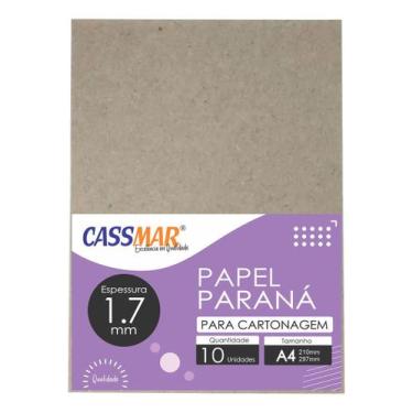 Imagem de Papel Paraná para cartonagem 1,7mm A4 210x297mm 10un - Cassmar