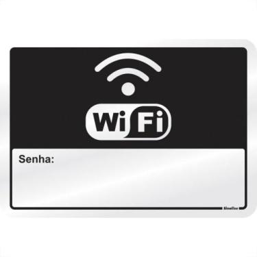 Imagem de Placa Sinalizacao Aluminio 16X23 ''Wifi Insira Senha'' 150Ar - SINALIZ
