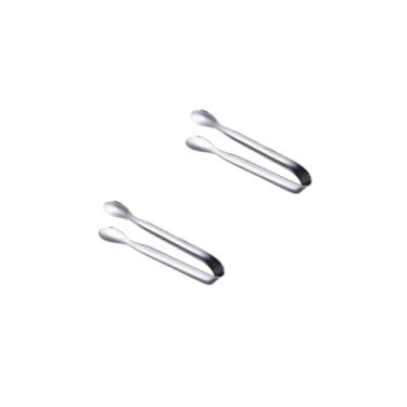 Imagem de Kit 2 Pçs Pegador De Inox 18cm Multiuso Gelo Açúcar Salgados Etc