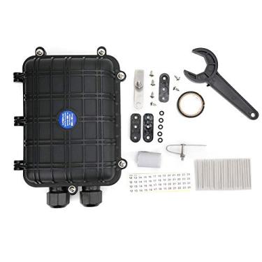 Imagem de Gabinete de Emenda de Fibra óptica, Gabinete de Emenda de Fibra óptica Horizontal 1 Em 1, Caixa de Conexão de Cabo de Fibra Resistente à água IP68 para Tubulação Aérea e (24