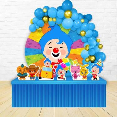 Imagem de kit festa painel redondoDecoração Infantil Palhaço Plim Plim - IMPAKTO