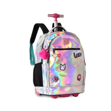 Imagem de Mochila Rodinha Rebeca Bonbon Holografica RB2481 - Clio