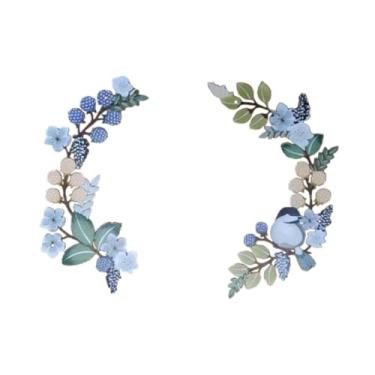 Imagem de UGPLM Guirlanda de pássaro, galinha de flores grinaldas, natal, decoração de fazenda, grinaldas de metal de aço inoxidável artesanal, C