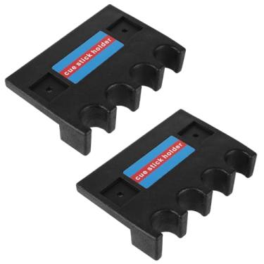 Imagem de LDHHYH Pacote com 2 suportes para bastões de sinuca, suporte de taco de sinuca portátil com 4 unidades para mesa, suporte de taco de bilhar, garra para mesa, bar, cadeira - preto