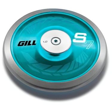 Imagem de Gill Athletics Disco giratório S7 para pista - Equipamento de treinamento de disco de 1 kg, 75% de peso do aro, equipamento de arremesso de atletismo 1k, disco masculino e feminino 1 kg - 1 k Discus