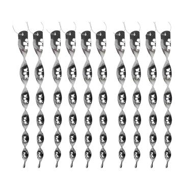 Imagem de Bastões refletivos repelentes de pica-pau de 30,5 cm, decorativos, movidos a vento, giratório, controle de pássaros, pátio, piscina, tiras refletivas para decoração de Natal (pacote com 10)