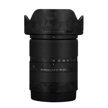 Imagem de Adesivo de lente de câmera para Sigma 18-50 mm F2.8 DC DN adequado para Sony E/Fuji X Mount Camera Coat Wraps Film Protector Vinyl Decal Skin 1:2.8 18-50 2.8 (Triângulo Preto)