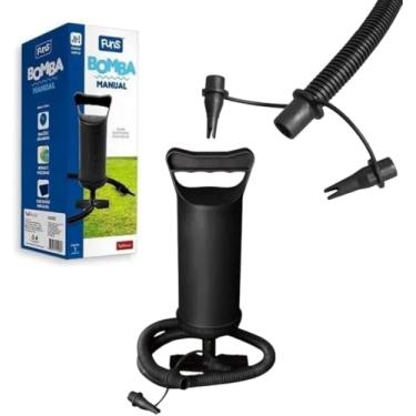 Imagem de Bomba de Ar Manual 3 Bicos para Infláveis Colchão Piscina Inflação Rápida Sem Eletricidade