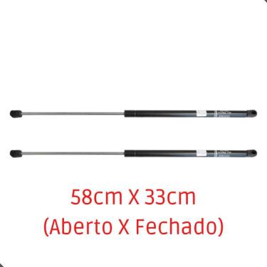 Imagem de Par Amortecedor Pistão Mola 58cm X 30cm Armário Capota Fibra - UN / 2 [F103]