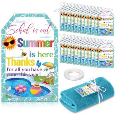 Imagem de Affrolling 48 etiquetas de presente de verão feliz com cordão etiqueta de presente de fim de ano etiqueta de presente de fim de ano escolar etiqueta de fim de férias de verão etiqueta de lembrança de