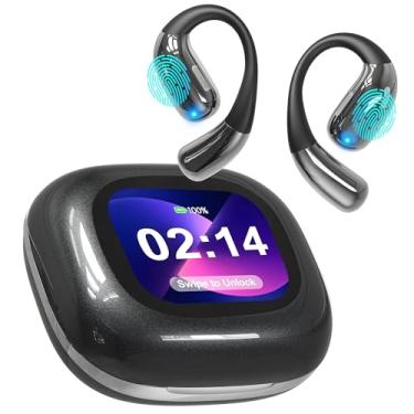 Imagem de Fones de ouvido de tradução AI, fones de ouvido sem fio, tradutor de idiomas em tempo real com tela sensível ao toque LCD colorida, 144 idiomas, fones de ouvido intra-auriculares e fones de ouvido