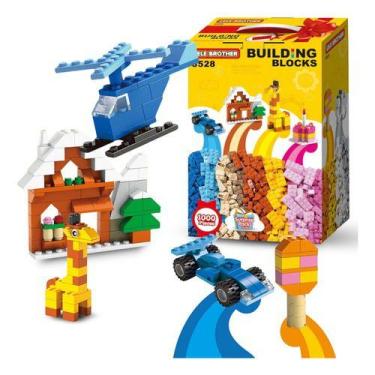 Imagem de Mega Kit 1000 Peças Blocos De Montar Bloxi Starter Colorido
