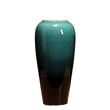 Imagem de Vaso Vasos de cerâmica decorações para casa novo estilo chinês sala de estar arranjo de flores secas hidroponia plantas verdes vasos de flores Vaso de flores(Grande)
