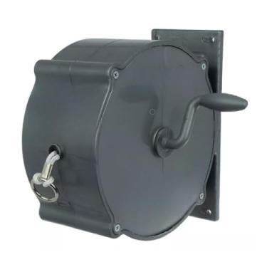 Imagem de Varal Recolhível Retrátil Automático Parede 30m Nylon De Parede Seca Fácil(Cinza)