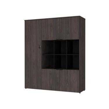 Imagem de Armário Alto C/Nichos e 05 Portas 161,5x135x42cm - Compace, Terracota 