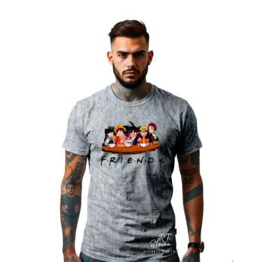 Imagem de Camiseta Personagens Anime Camisa Uzumaki Naruto Goku Boku No Hero One