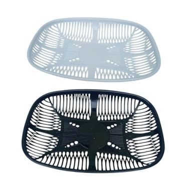 Imagem de Duas fruteira plástico centro de mesa decoração cozinha frutas(1branco 1 preto)