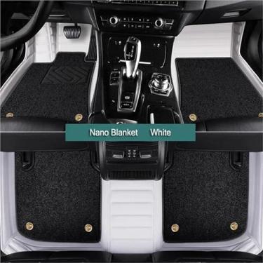 Imagem de Tapetes de carro personalizados 5D de camada dupla compatíveis com Mitsubishi Outlander 2000-2023 anos Tapetes automotivos Acessórios para coche Revestimentos de piso(A-black white,2008-2012)