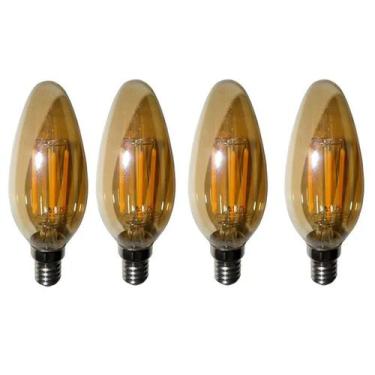 Imagem de Lampadas de Led Kit 4 Multi Filamento Bivolt 30W Iluminação Retro Vint