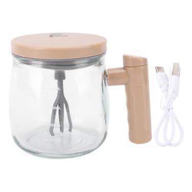 Imagem de Caneca de café com agitação automática, caneca de mistura elétrica de 400 ml, caneca de café de vidro leve com agitação automática, caneca com tampa e alça para casa e escritório