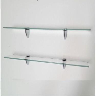 Imagem de Prateleira de vidro decorativa 60x15 Bico Tucano Kit com 2 unidades - 