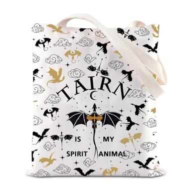 Imagem de Fourth W Tote Bag Romantasy Fantasy Bookish Gift Dragon Rider Shoulder Bag 4th Wing Merch, Tairn para