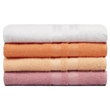 Imagem de Kit 4 Toalhas de Banho 100% Algodão Enxuta - Caricinha - Central Toalh