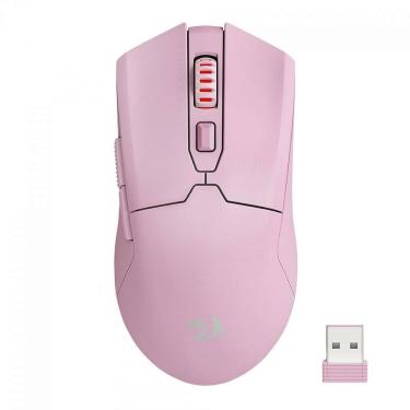 Imagem de Mouse Gamer Redragon FYZU Pro, Wireless, Bluetooth, 26000 DPI, 6 Botões Programáveis, Rosa