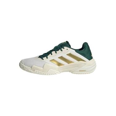Imagem de adidas Barricade 13 Tênis masculino, Branco/dourado metálico/verde universitário, 37