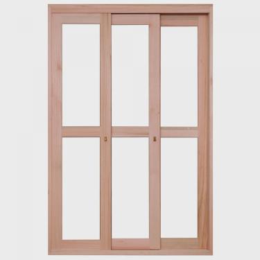 Imagem de Porta de Madeira Balção de Correr 213x140cm com Batente 14cm ewk 420 Rondosul