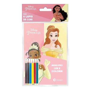 Imagem de Solapa pop minilivro ler E colorir com lapis disney princesas