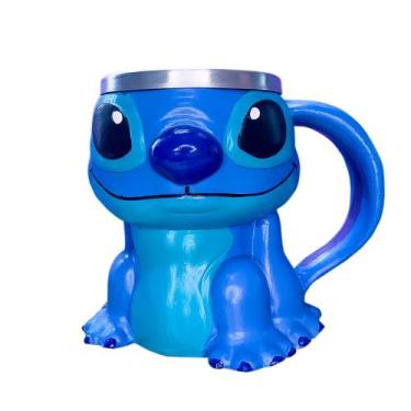 Imagem de Caneca Desenho Lilo Stitch Em Resina 3d Decorativa Presente - ARTESANA
