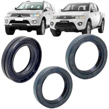 Imagem de Kit 3 retentor da caixa marcha câmbio e tração redução l200 g3 triton 