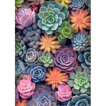 Imagem de Ausanrl Suculentas Squares Drill Diamond Painting-Succulent Squares Diamond Art, DIY Gem Art para adultos planta suculenta quadrado diamante pintura e artesanato para presentes e decoração de parede