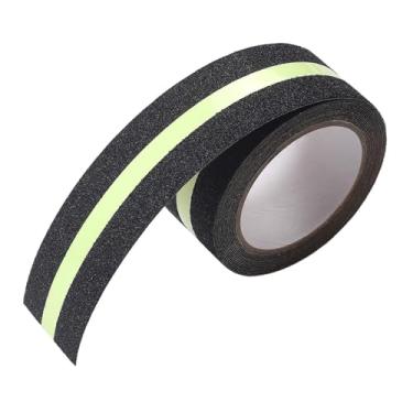 Imagem de Ｂｅｓｇａ Fita adesiva que brilha no escuro, fita antiderrapante para escadas, aderência forte de alta tração, fita reflexiva luminosa antiderrapante, Preto, 10 M