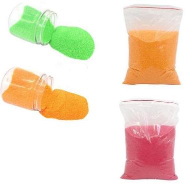 Imagem de Areia Colorida Escolar Quartzo Infantil 200 Gramas=5 Pacotes - agrog