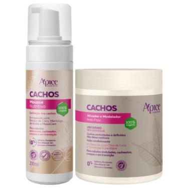 Imagem de Kit Apice Cachos Ativador E Mousse Nutritivo Finalização Completa Vega