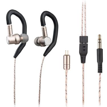 Imagem de TINHIFI C0 com microfone e todos os fones de ouvido abertos de liga de alumínio - impressionante com DAC no ouvido HIFI som e jogos, adequado para homens (Gun Color, C0 2Pin No Mic)