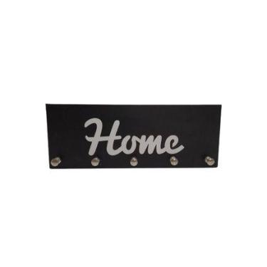 Imagem de Porta Chaves Família /Fé/ Gratidão /Amor /Love /Home em MDF 6mm Preto-