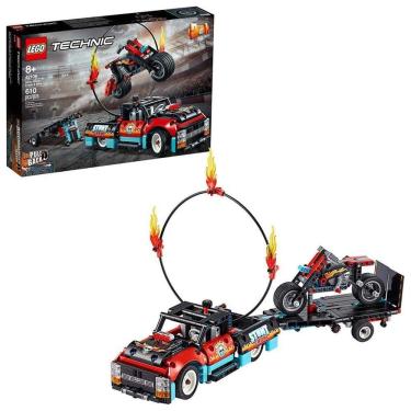 Imagem de Conjunto de caminhões e bicicletas Toy LEGO Technic Stunt Show 42106 com motor