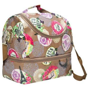 Imagem de Bolsa Feminina Necessaire Térmica Paris Marrom CBRN16631 - Commerce Br
