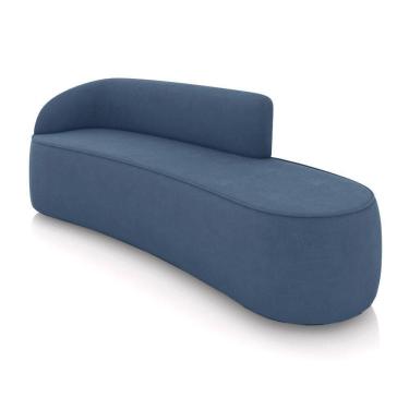 Imagem de Sofá 4 Lugares Orgânico 220 Cm Morgan Suede Azul Marinho D03 - D`rossi