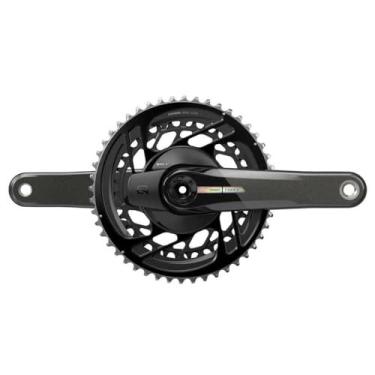 Imagem de SRAM, Force D2 2x, pedaleira do medidor de potência, velocidade: 12, eixo: 28,99 mm, BCD: montagem direta, 48/35, DUB, 175 mm, preto, disco de estrada
