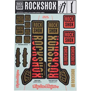 Imagem de Rockshox Unissex – Kit de decoração de garfo de suspensão para adultos Troy Lee Designs, multicolorido, tamanho único