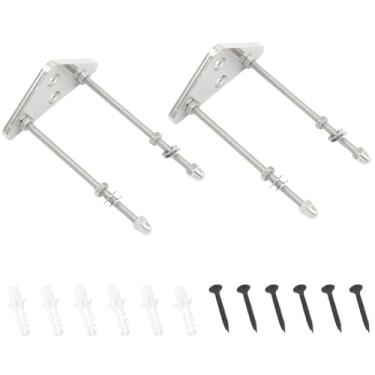 Imagem de TAODAN 2 peças para skate, montagem na parede, triângulo, alumínio, skate, suporte na parede, armazenamento horizontal ou prateleira de metal flutuante vertical para skates com furo de caminhão de 4